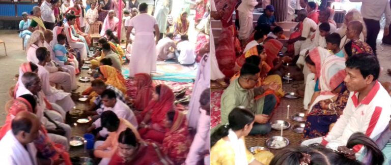 জীবন্ত বাবা ও মায়ের পূজার্চনা